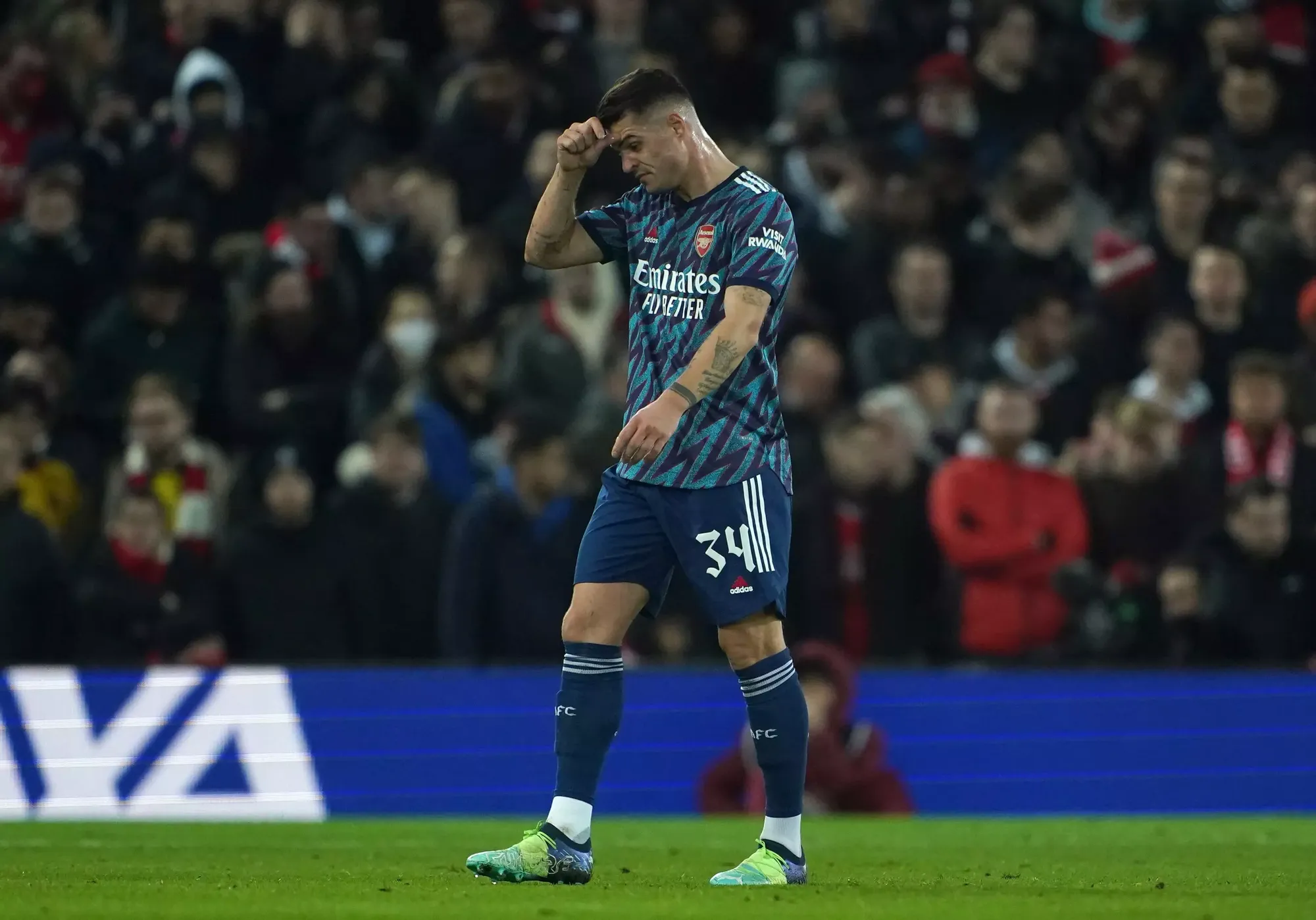 Arsenal's Granit Xhaka is suspended following his sending off against Liverpool in the Carabao Cup