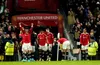 Manchester United striker holds his arms aloft after Marcus Rashford's late winner against West Ham