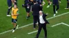 Australia manager Graham Arnold celebrates victory over Tunisia (Nick Potts/PA)