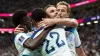 England celebrate after going ahead against Senegal (Mike Egerton/PA)