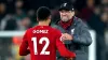 Liverpool manager Jurgen Klopp (right) speaks to Joe Gomez at the end of the Premier League match at Anfield Stadium, Liverp