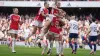 Arsenal celebrate Alessia Russo’s winner (Adam Davy/PA)