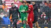 Ederson was injured in a collision with Liverpool’s Darwin Nunez (Peter Byrne/PA)