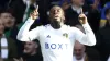 Leeds United’s Wilfried Gnonto celebrates scoring their side’s first goal of the game during the Sky Bet Championship match 