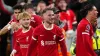 Liverpool’s Alexis Mac Allister (centre) celebrates scoring their side’s second goal of the game with team-mates during the 