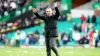 The Celtic manager greets the crowd after a 3-0 win (Jane Barlow/PA)