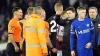 Mauricio Pochettino, centre, is unhappy with VAR after his side were denied a stoppage-time winner at Aston Villa (Nick Pott