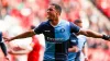 Wycombe Wanderers’ Chris Forino Joseph celebrates scoring their side’s first goal of the game during the Sky Bet League One 