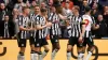Newcastle’s Alexander Isak (centre) celebrates his second goal against Tottenham (Owen Humphreys/PA)