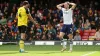 Preston North End’s Will Keane reacts to a missed opportunity during the Sky Bet Championship match at Vicarage Road, Watfor