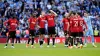 Manchester United players during the FA Cup semi-final penalty shootout (Nick Potts/PA)