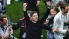 Xabi Alonso led Bayer Leverkusen to the title (David Inderlied/dpa via AP)
