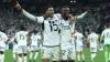 Jude Bellingham, left, and Eduardo Camavinga celebrate as Real Madrid now target a 15th European Cup title at Wembley on Jun