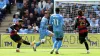 Queens Park Rangers’ Ilias Chair (left) scores their side’s first goal of the game during the Sky Bet Championship match at 