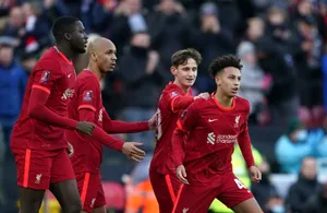 Teenager Kaide Gordon makes Liverpool history in FA Cup win over Shrewsbury