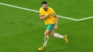 Australia stun Denmark to reach World Cup last 16 for first time in 16 years