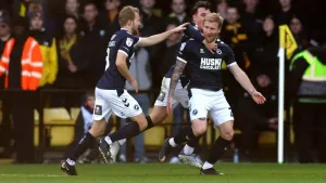 Andreas Voglsammer and Zian Flemming on target as Millwall beat 10-man Watford