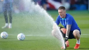 Jordan Pickford keeping his eye on the ball as England prepare for France clash