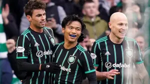 Reo Hatate and Kyogo Furuhashi net braces as Celtic brush aside St Johnstone