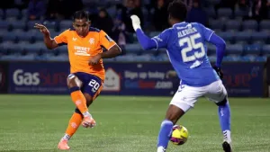 Alfredo Morelos scores twice as Rangers see off 10-man Kilmarnock
