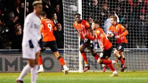 Elijah Adebayo makes amends for missed penalty to send Luton up to fourth