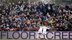Jack Harrison rocket puts Leeds on path to convincing cup victory at Accrington