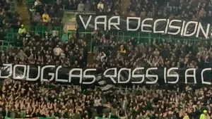 Assistant referee Douglas Ross targeted by Celtic fans
