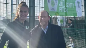 Jill Scott backs England to win World Cup as she opens pitch named in her honour
