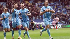 Viktor Gyokeres scores the winner against Sunderland in his 100th Coventry game