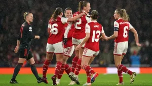 Arsenal reach Women’s Champions League semi-finals for first time since 2013