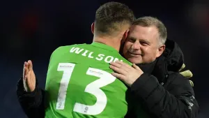 Coventry boss Mark Robins hails luck as goalkeeper Ben Wilson salvages point