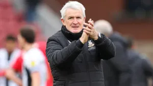 Mark Hughes praises Bradford’s character after late winner against Grimsby