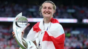 Retired England forward Ellen White announces birth of first child