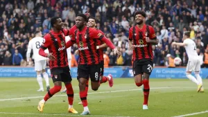 Rudderless Leeds beaten again as Bournemouth push towards safety