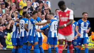 Brighton put the boot into Arsenal’s title hopes with victory at the Emirates