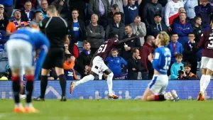 Garang Kuol rescues point for Hearts late on against Rangers