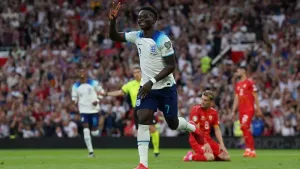 Bukayo Saka scores hat-trick as ruthless England put seven past North Macedonia