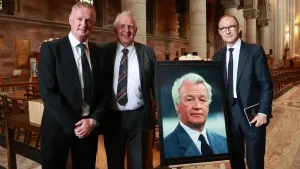 Service celebrates life of Northern Ireland World Cup manager Billy Bingham