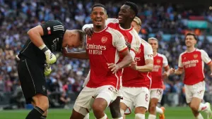 Arsenal beat treble-winners Manchester City on penalties to win Community Shield