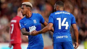 Juninho Bacuna bags brace as Birmingham beat Cheltenham in Carabao Cup