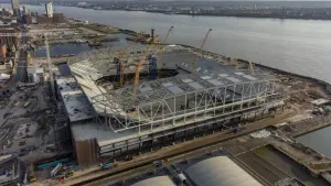 Worker, 26, dies after being injured at Everton’s new stadium