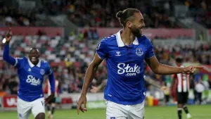 Dominic Calvert-Lewin on target in Everton’s victory at off-colour Brentford