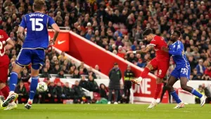 Stunning Dominik Szoboszlai strike helps Liverpool hit back to beat Leicester