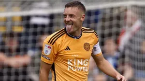 Jamie Vardy on target as Leicester hammer Blackburn