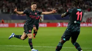 Julian Alvarez strike helps Manchester City overcome stubborn RB Leipzig