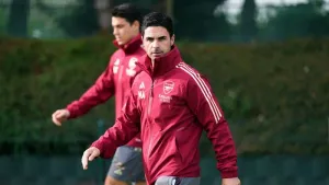 Mikel Arteta hopes to be talking about football after Arsenal’s trip to Sevilla