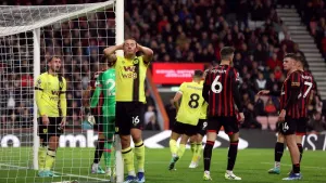 Vincent Kompany incensed by decision not to review handball in Bournemouth loss