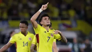 Luis Diaz scores twice in front of released father as Colombia stun Brazil