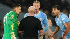 Data shows large decrease in players surrounding referees this season