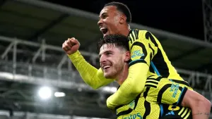 Declan Rice earns dramatic last-gasp win for Arsenal at Luton